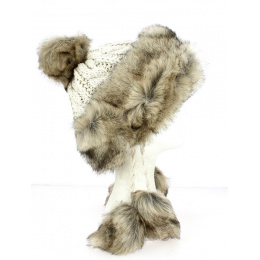 Women's Beige Faux Fur Aleksa Toque - Traclet