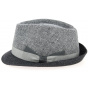 Grey Wool Cabbia Trilby Hat - Traclet