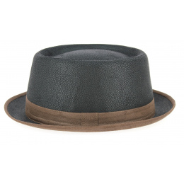 Black & Brown Tapani Porkpie Hat - Maronera Raffaele