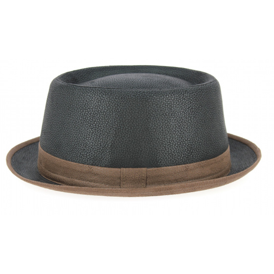 Black & Brown Tapani Porkpie Hat - Maronera Raffaele