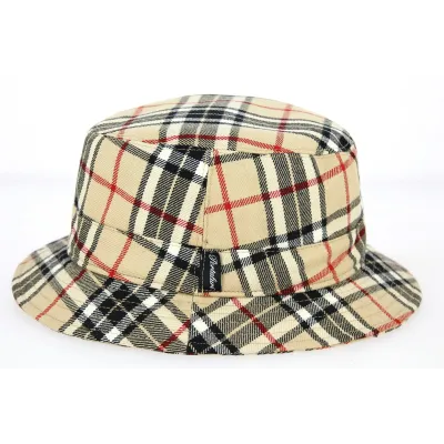 Beige Wool Giarretta Checkered Bucket Hat - Traclet Reference: 2414 | Traclet Hatters