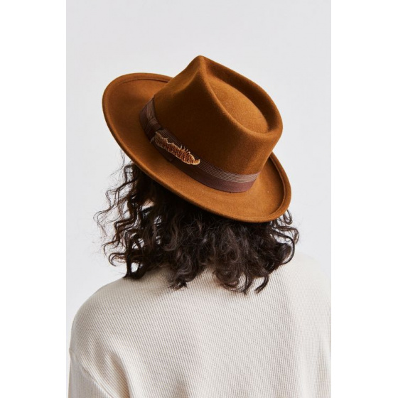 Brown Swindle Fedora Hat - Brixton
