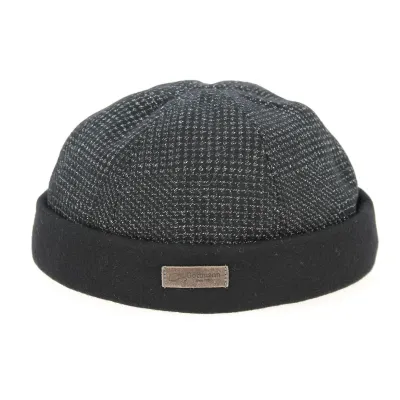 Black Wool & Cotton Docker Beanie - Göttmann Reference: 2902 | Traclet Hat Shop