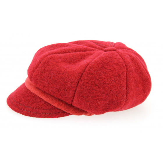 Casquette Gavroche Ravarino Laine Rouge- Traclet