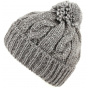 Valeriano Wool & Alpaca Pompom Beanie Dark Grey - Traclet
