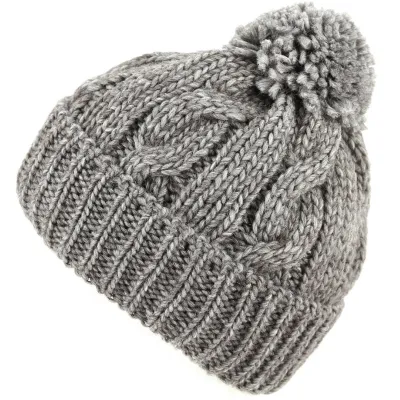 Bonnet à Pompon Valeriano Laine & Alpaga Gris Foncé- Traclet  Reference : 6040 | Chapellerie Traclet