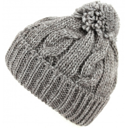 Valeriano Wool & Alpaca Pompon Hat Dark Grey- Traclet