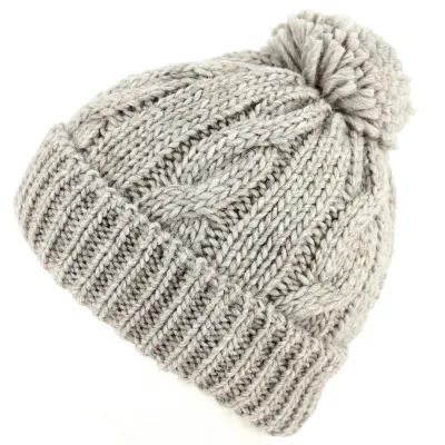 Bonnet à Pompon Valeriano Laine & Alpaga Gris- Traclet  Reference : 4254 | Chapellerie Traclet
