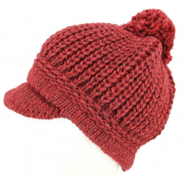 Valestra Wool & Alpaca Beanie Cap Burgundy-Traclet
