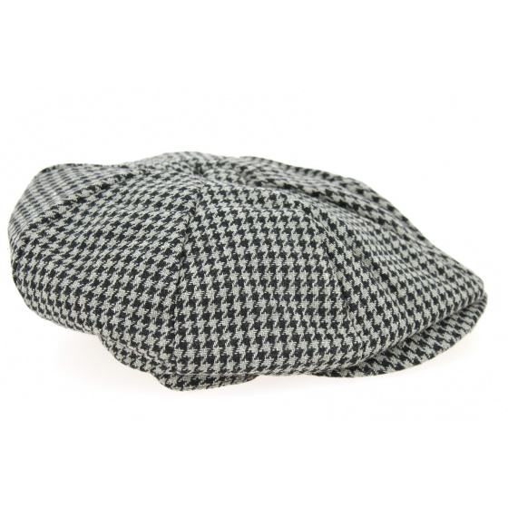 Casquette Irlandaise Pied de Poule Grise- Traclet