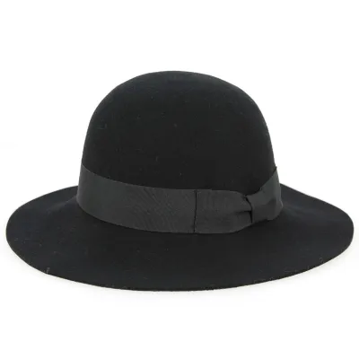 Capeline Elianne Feutre Laine Noire- Traclet  Reference : 4522 | Chapellerie Traclet