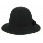 Magasa Wide-Brimmed Wool Felt Hat Black & Red - Traclet