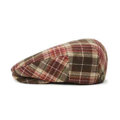 Hooligan Wool Cap Brown & Burgundy - Brixton Reference: 6754 | Traclet Hat Shop