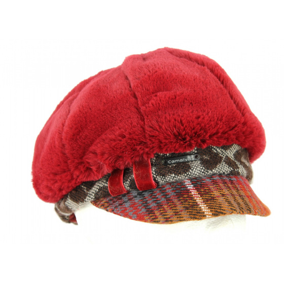 Talange Burgundy Newsboy Cap - Traclet