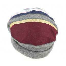 Toque Groise Laine Grise & Bordeaux- Traclet
