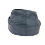 Navy Blue Leather Northern Style Cap - Traclet