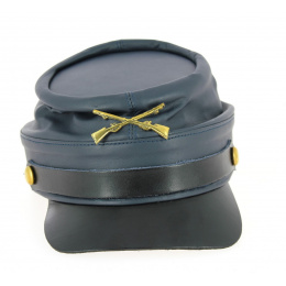 Casquette Style Nordiste Bleu Marine Cuir- Traclet