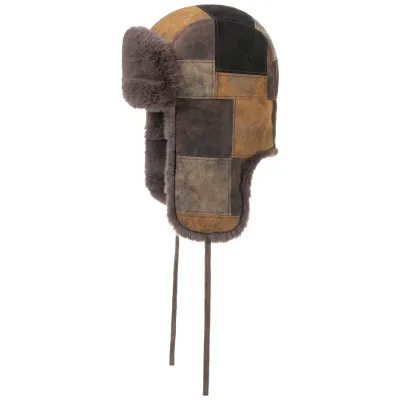 Stetson Hayward Patchwork Leather Ushanka Hat Reference: 6174 | Traclet Hat Shop
