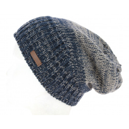 Blue & Grey Brighton Long Acrylic Beanie - Barts
