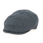 Tailor Grey & Blue Wool 8-sided Cap - Traclet