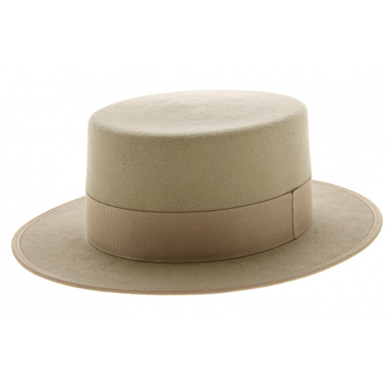 Wool Felt Boater Hat - Traclet Wool Felt Boater Hat - Traclet