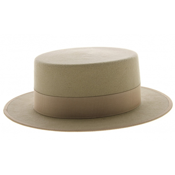 Wool Felt Boater Hat - Traclet Wool Felt Boater Hat - Traclet