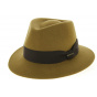 Walter Fedora Hat in Camel Wool Felt - Traclet