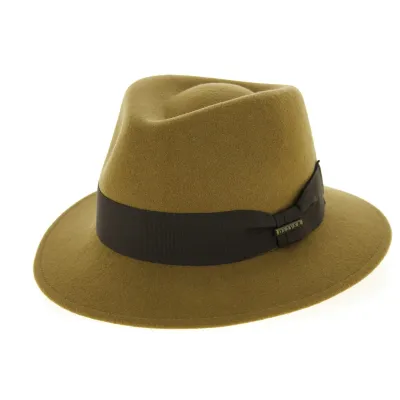 Walter Fedora Hat in Camel Wool Felt - Traclet Reference: 5890 | Traclet Hat Shop