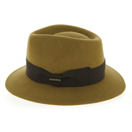 Chapeau Fedora Walter Feutre Laine Camel- Traclet Chapeau Fedora Walter Feutre Laine Camel- Traclet