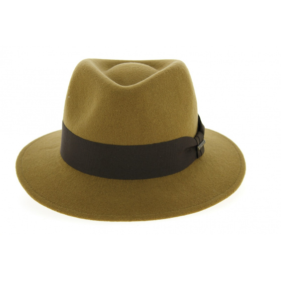 Chapeau Fedora Walter Feutre Laine Camel- Traclet Chapeau Fedora Walter Feutre Laine Camel- Traclet