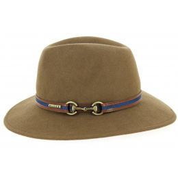 Indiana Wool Felt Fedora Hat Camel - Traclet
