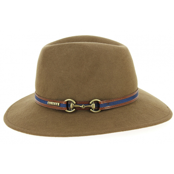 Indiana Wool Felt Fedora Hat Camel - Traclet