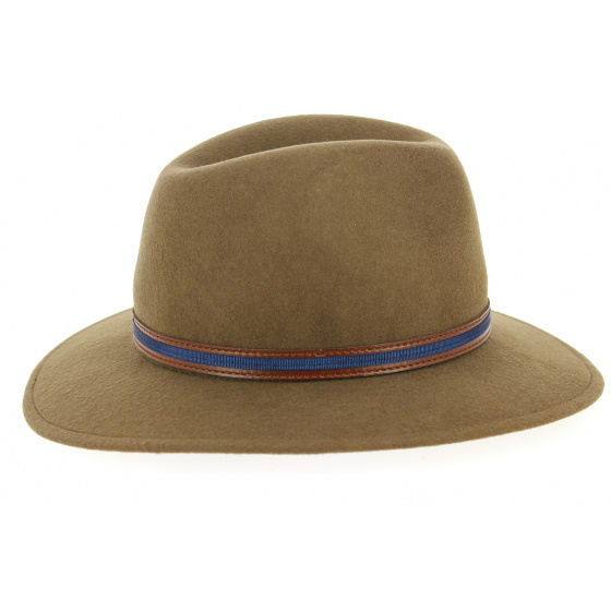 Chapeau Fedora Indiana Feutre Laine Camel - Traclet