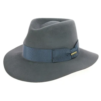 Chester Grey Fur Felt Fedora Hat - Traclet Reference: 8159 | Traclet Hatmakers