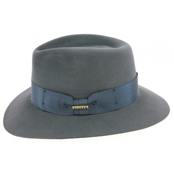 Chapeau Fedora Chester Feutre Poil Gris - Traclet