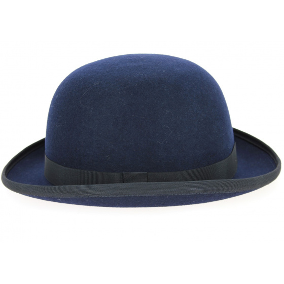 Chapeau Melon Feutre Laine Bleu Marine - Traclet