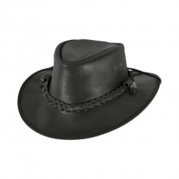 Chapeau Traveller Cessnock Cuir Noir- Bullhide