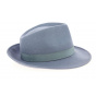 Grey Sky Wool Felt Fedora Hat - Traclet