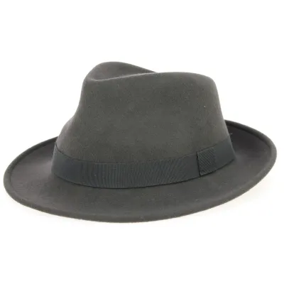 Mouse Grey Wool Felt Fedora Hat - Traclet Reference: 9823 | Traclet Hat Shop