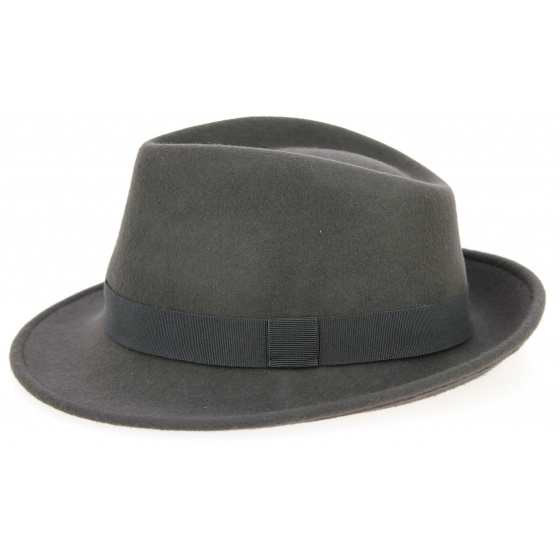 Chapeau Fedora Feutre Laine Gris Souris - Traclet
