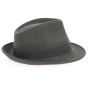 Mouse Grey Wool Felt Fedora Hat - Traclet