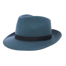 Blue Wool Felt Fedora Hat - Traclet Reference: 9825 | Traclet Hat Shop