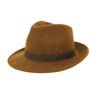 Chapeau Fedora Feutre Laine Moka- Traclet Reference : 9828 | Chapellerie Traclet