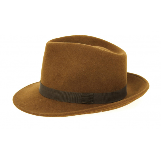 Chapeau Fedora Feutre Laine Moka- Traclet