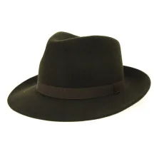 Brown Wool Felt Fedora Hat - Traclet Reference: 9829 | Traclet Hat Shop
