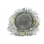Irena Women's Grey Faux Fur & Leather Winter Hat - Traclet