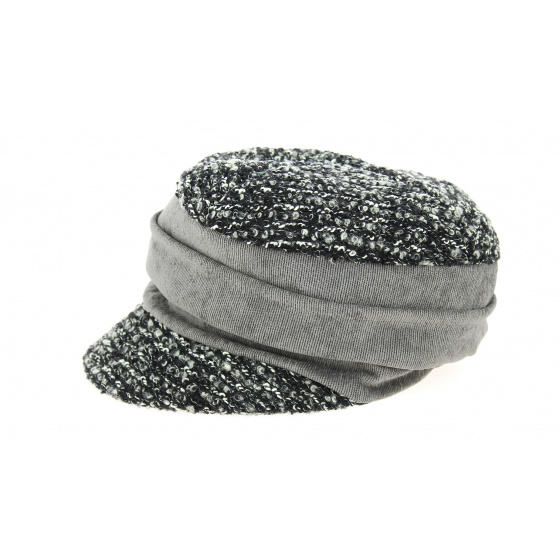 Sweet Cub Newsboy Cap Black & Mouse Gray - Mtm