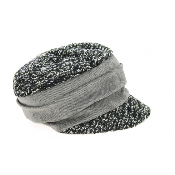 Sweet Cub Newsboy Cap Black & Mouse Gray - Mtm