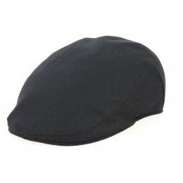 Vaccara Wool & Cashmere Black Flat Cap - Traclet