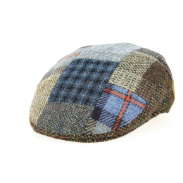 Casquette Plate Foresta Patchwork Harris Tweed Laine- Traclet